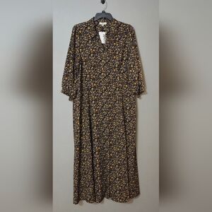 Skies are Blue Curvy Floral Midi Dress Size 2X